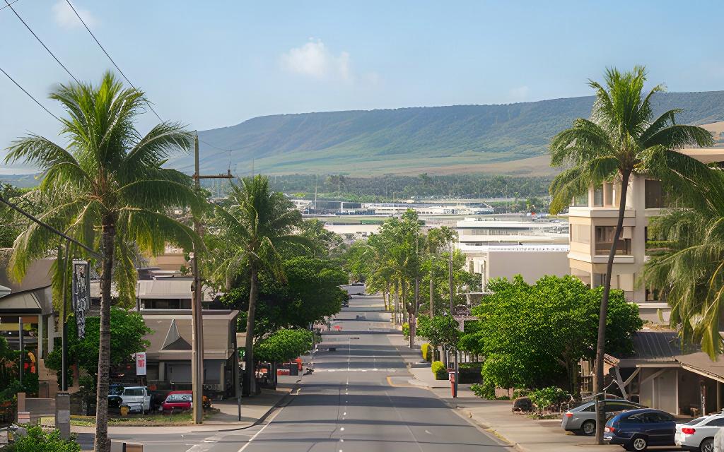 Street view along the Honolulu airport corridor near Jarrett White Road